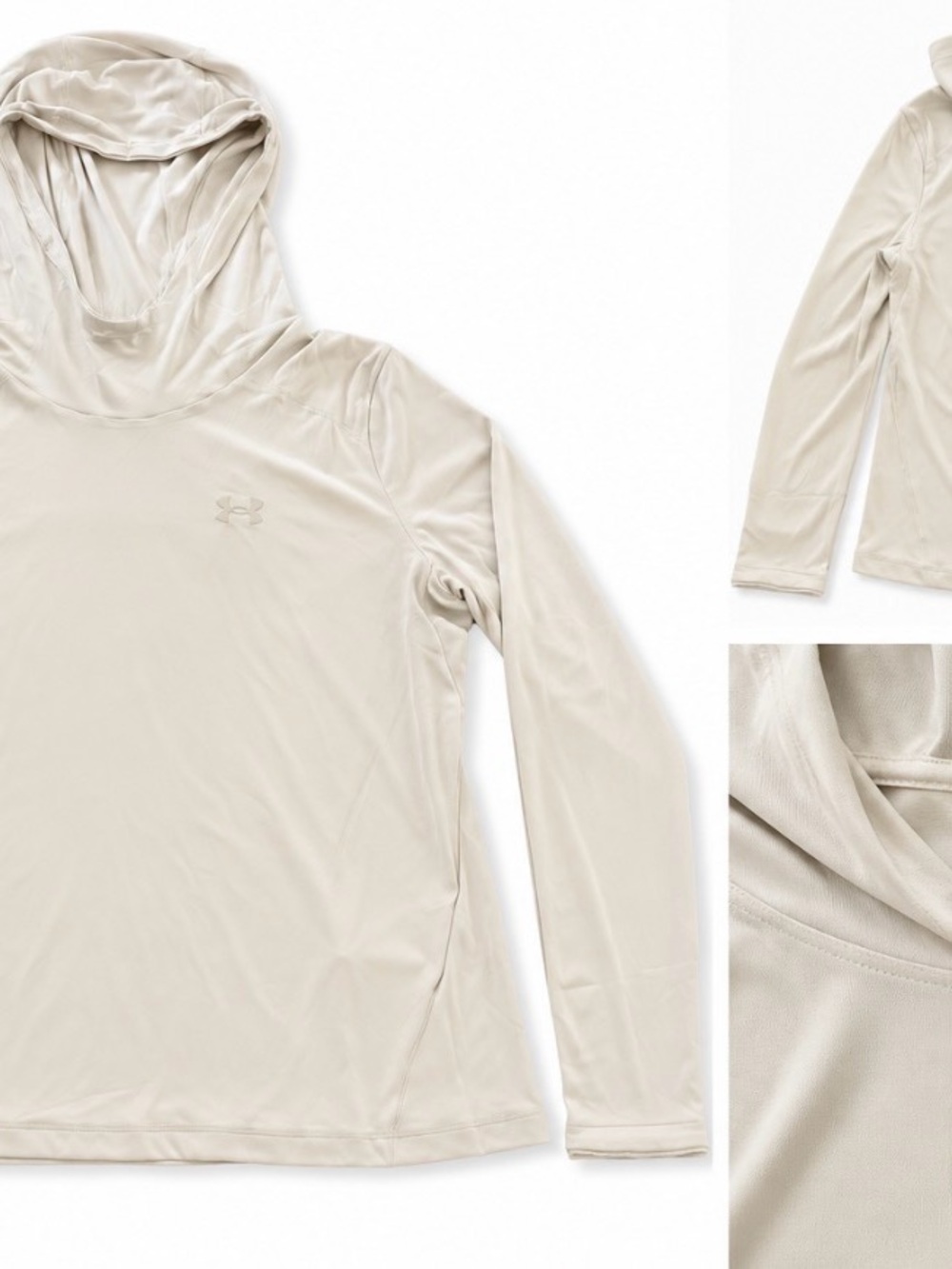 NWT Under Armour Women’s Explor Iso-Chill UPF Hoodie Cream S
